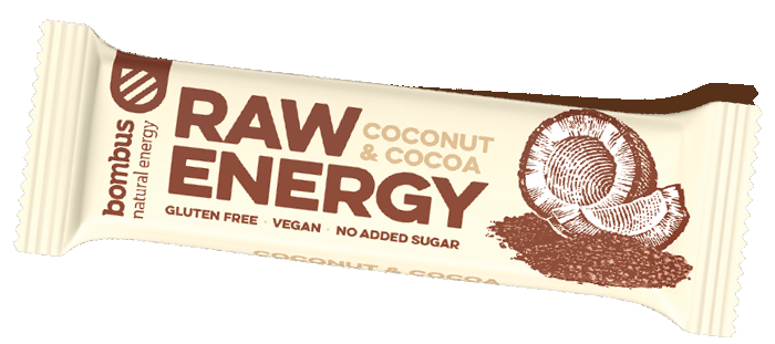 BOMBUS Raw energy - Coconut+Cocoa 50g Szelet