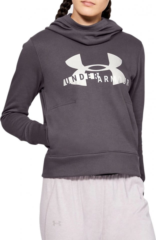 Under Armour Cotton Fleece Sportstyle Logo hoodie-Gra Kapucnis melegítő felsők