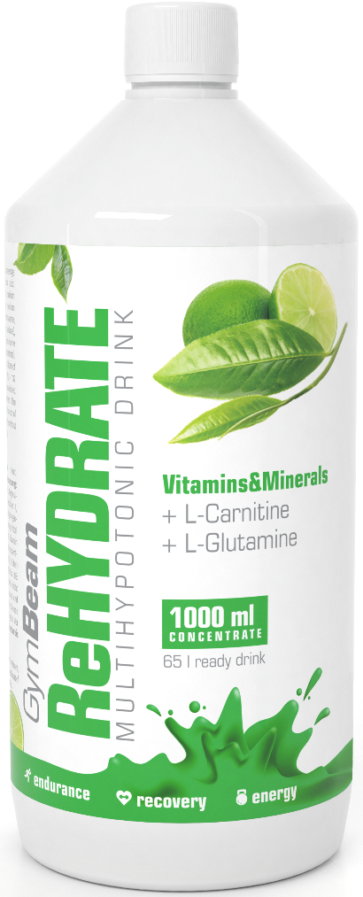 ReHydrate 1000 ml - GymBeam green tea lime Ionos italok