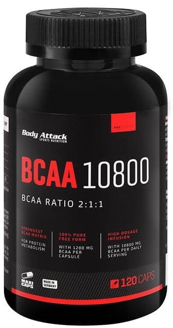 Body Attack 10800 - 120 caps BCAA