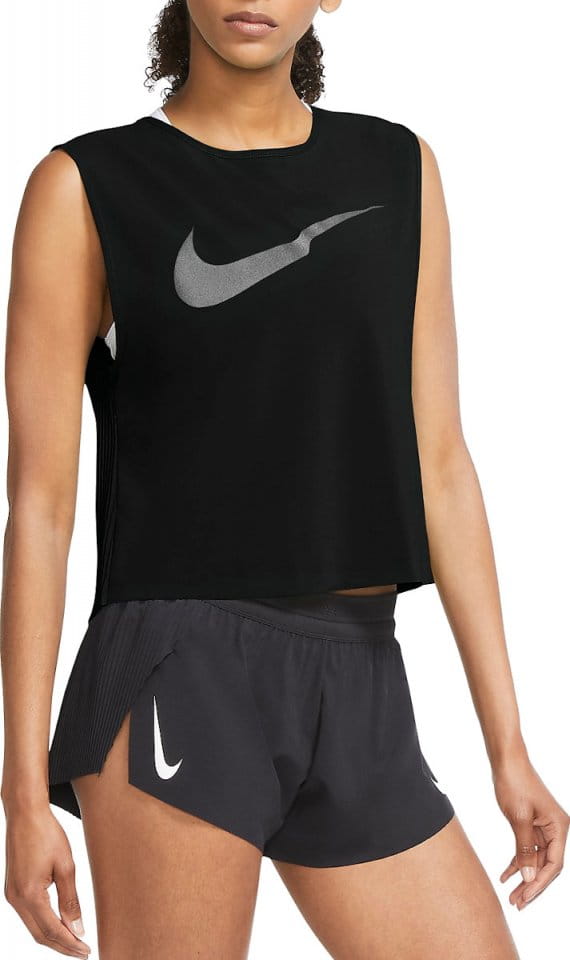 Nike W NK RUN DIVISION TANK PLEATED Atléta trikó