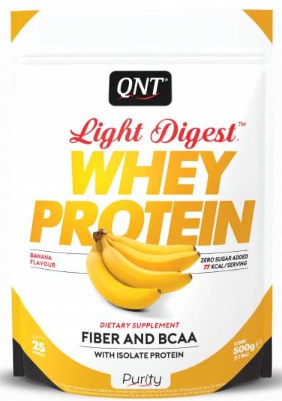 QNT LIGHT DIGEST Whey Protein Banana - 500 g Fehérje porok