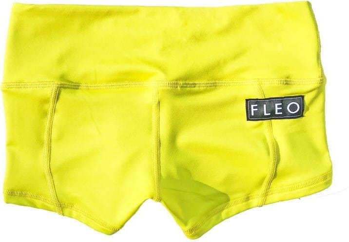 FLEO Neon Yellow Low Rise Contour Rövidnadrág